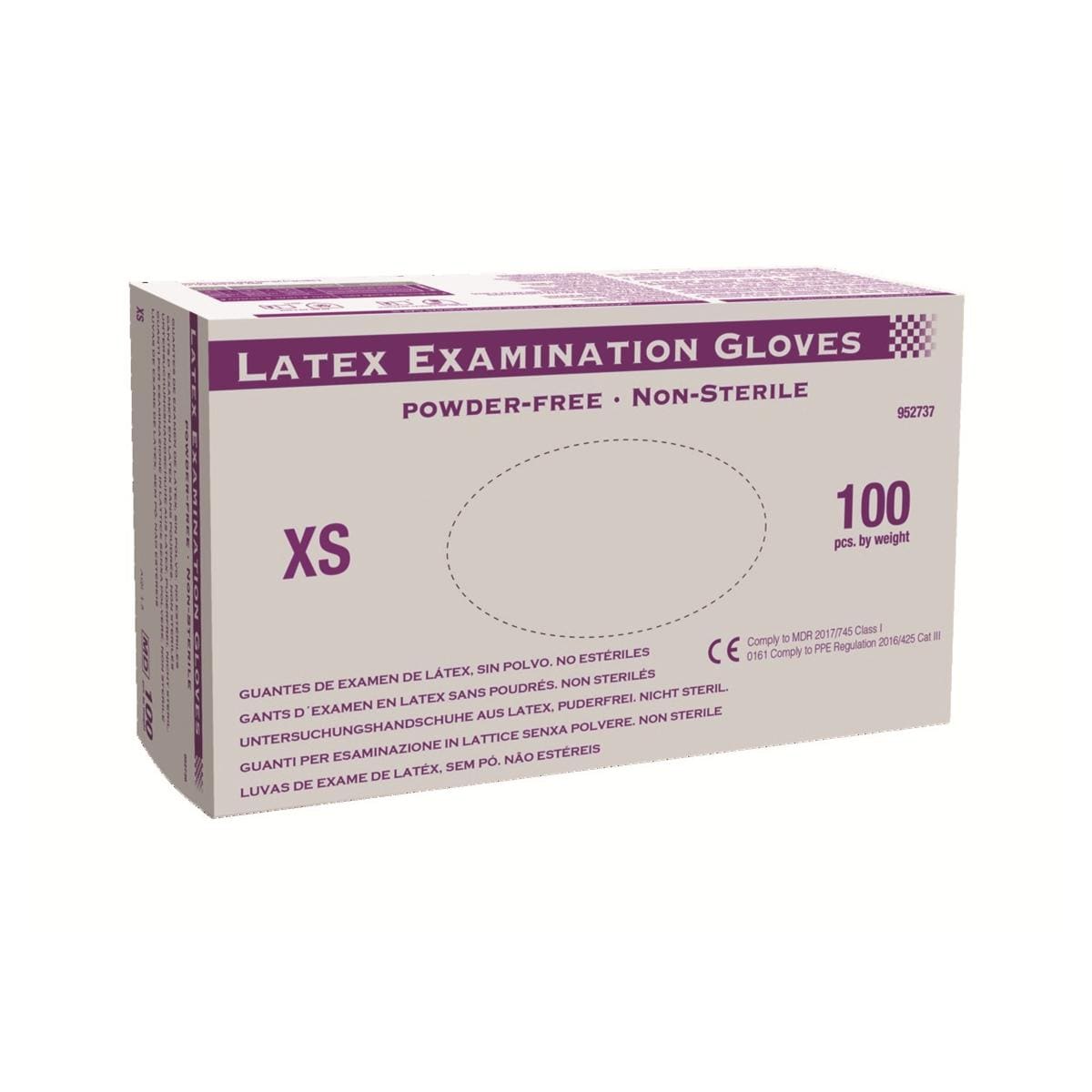 Gants d'examen Latex sans poudre (S)