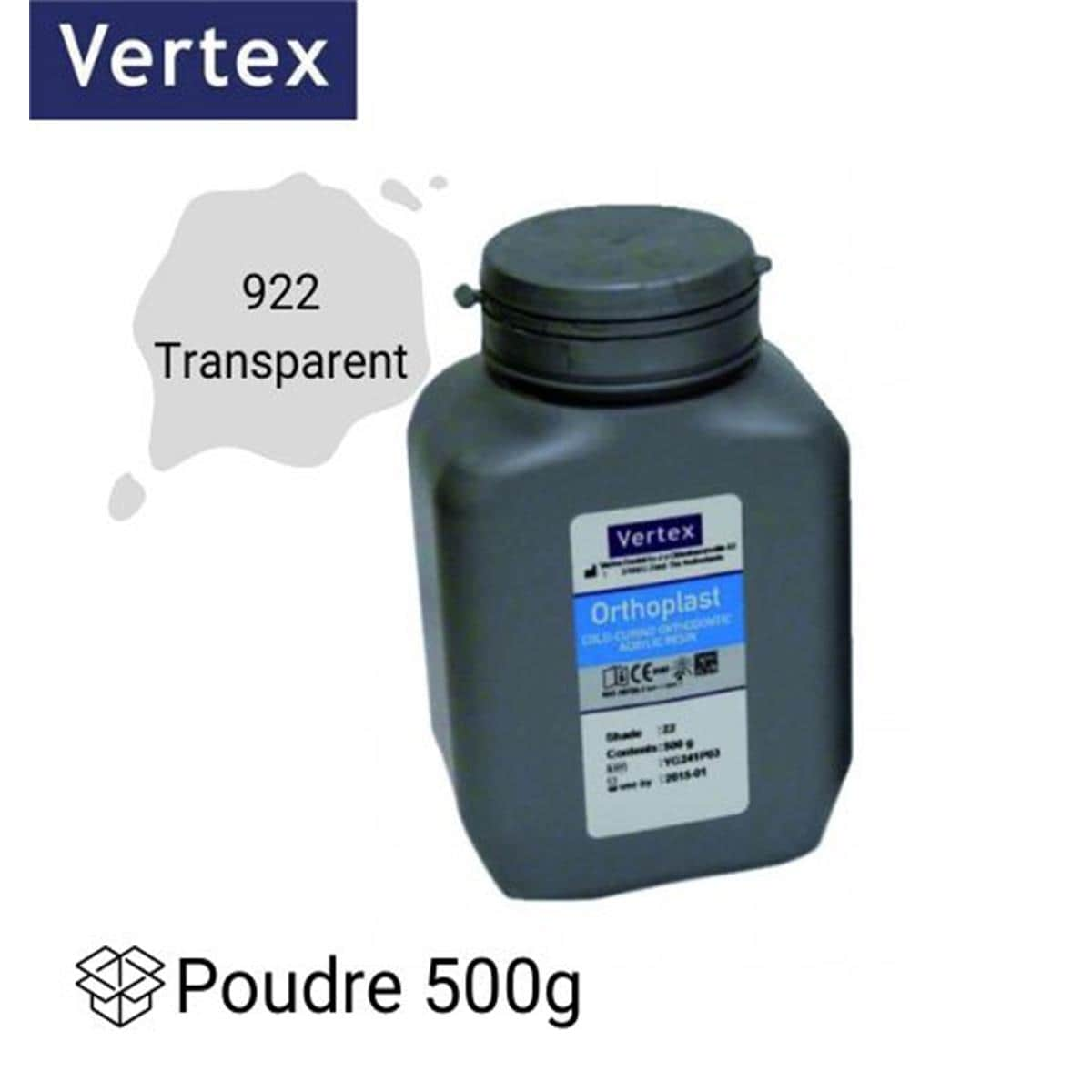 Rsine poudre Orthoplast N922 Transparent 500g VERTEX