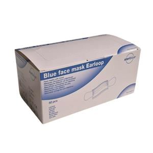Masques earloop Bleu - Bote de 50 - STERIBLUE