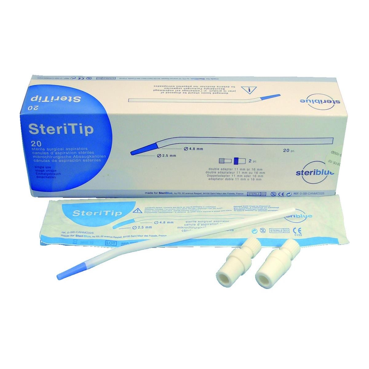 Canule Steritip STERIBLUE - Bote de 20