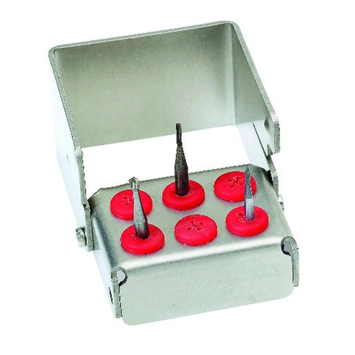 Porte-fraises Plug'in NICRHOMINOX - Chirurgie H 5cm - 6 perforations - Rouge