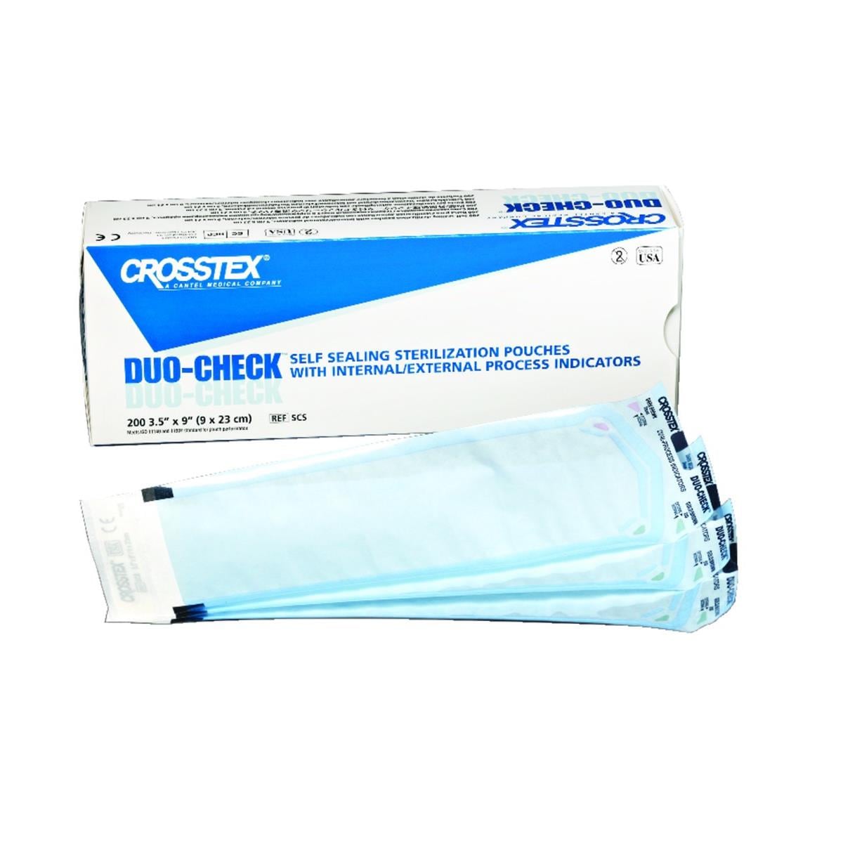 Sachets Duo-Check CROSSTEX - 7 x 23 cm - Bote de 200