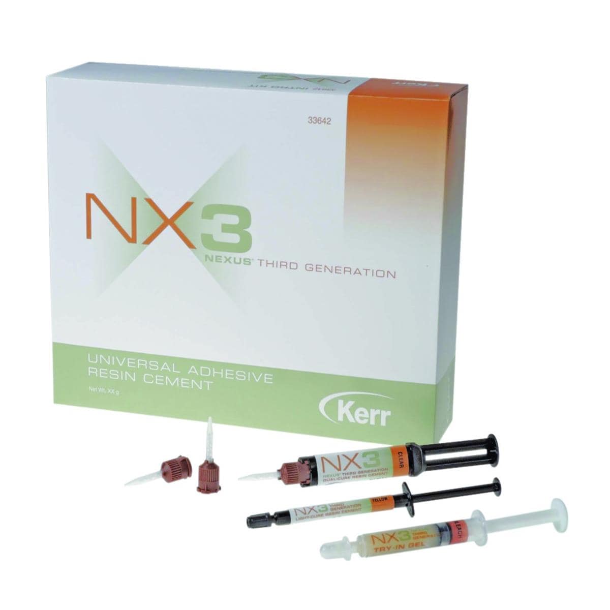 NX3 Nexus KERR - Teinte Blanc opaque - Seringue de colle photopolymrisable de 1,8g