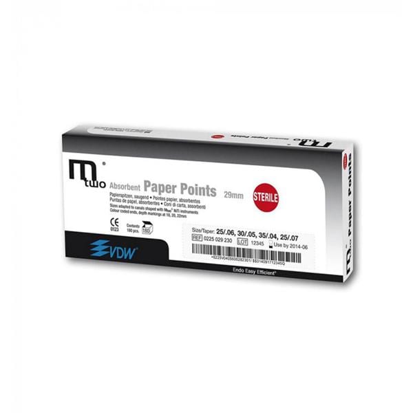 MTWO Pointes papier striles VDM - 4% NO35 (144)