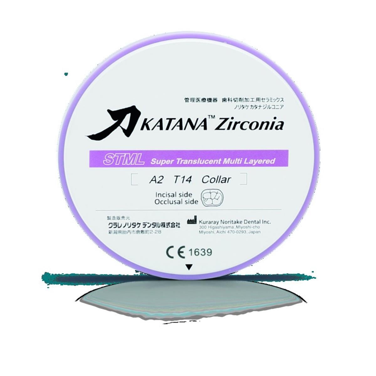 Disque de zircone Katana STML NORITAKE - A2 - Le disque 14 mm