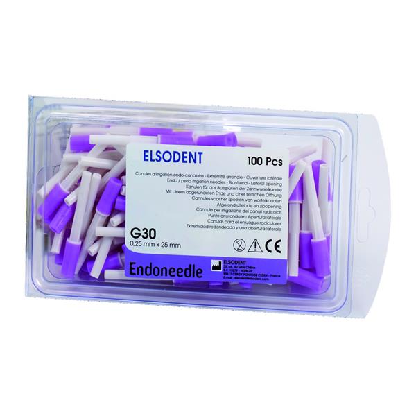 Canules d'irrigation Endoneedle ELSODENT - G 30 - Violet - Boite de 100