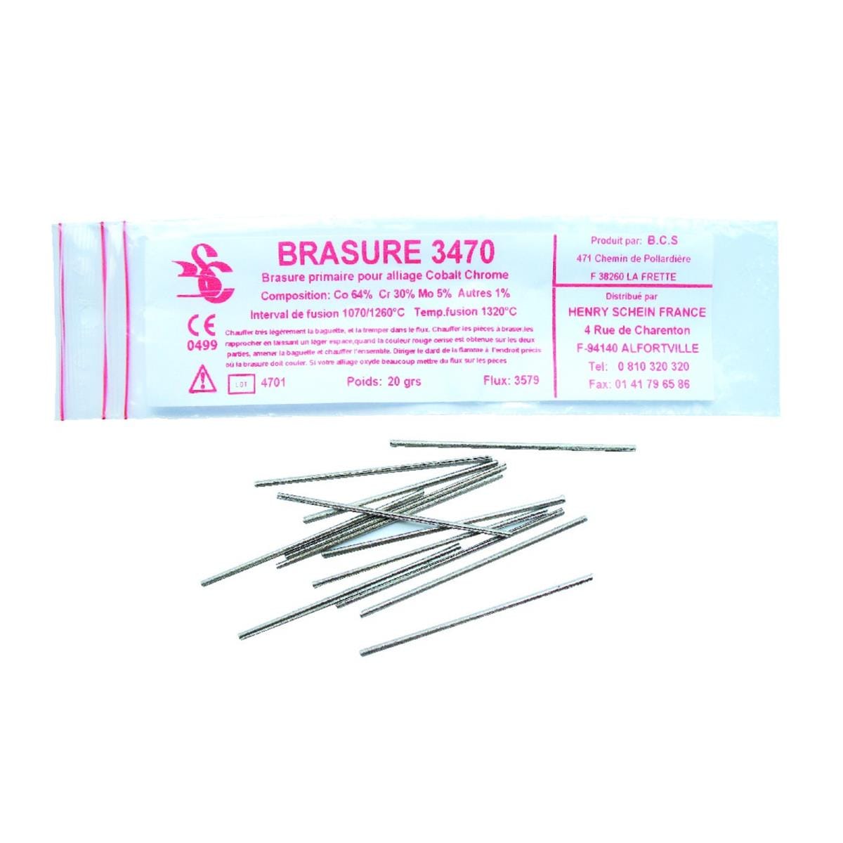 Brasure 3470 BCS - Le sachet de 20 g