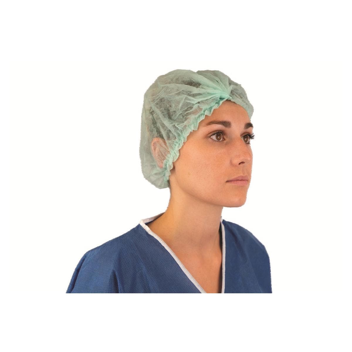 Charlottes clip vertes sans latex - Boite de 200 - Medicom