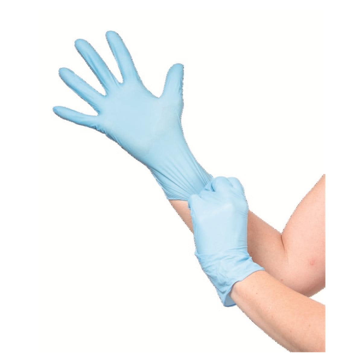 Gants nitrile sans poudre bleu Coverfeel touch - taille S - boite de 100 - Kolmi