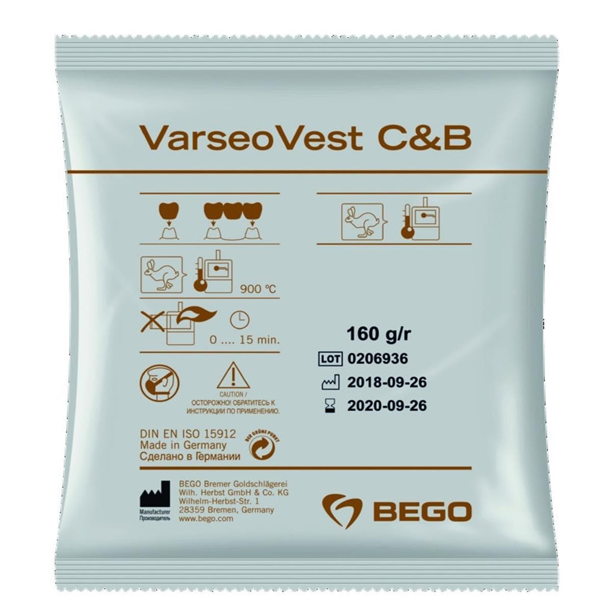 VarseoVest C&B 80 x 160 g BEGO