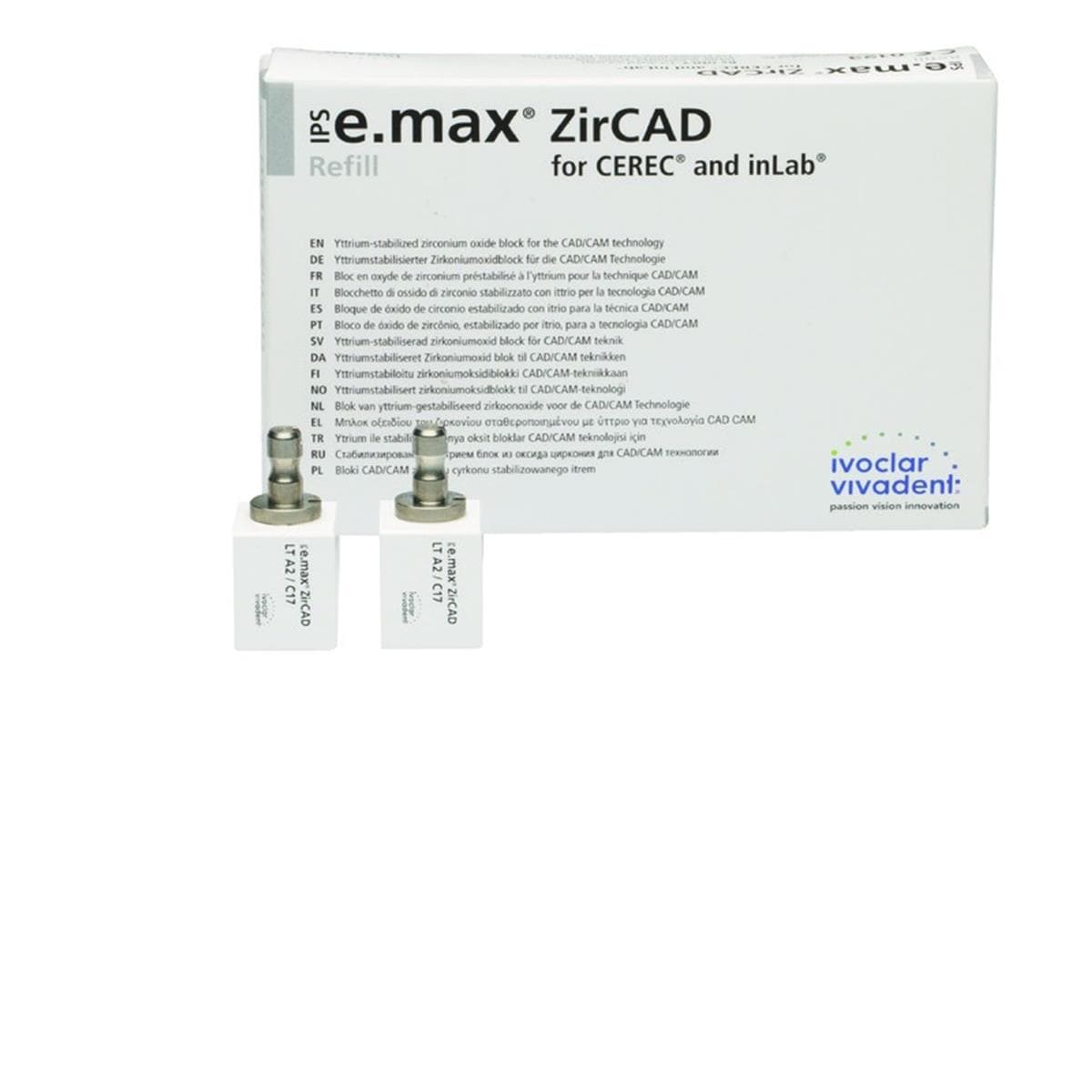 Bloc IPS e.max ZirCAD LT Cerec/Inlab C2 C17/3 IVOCLAR