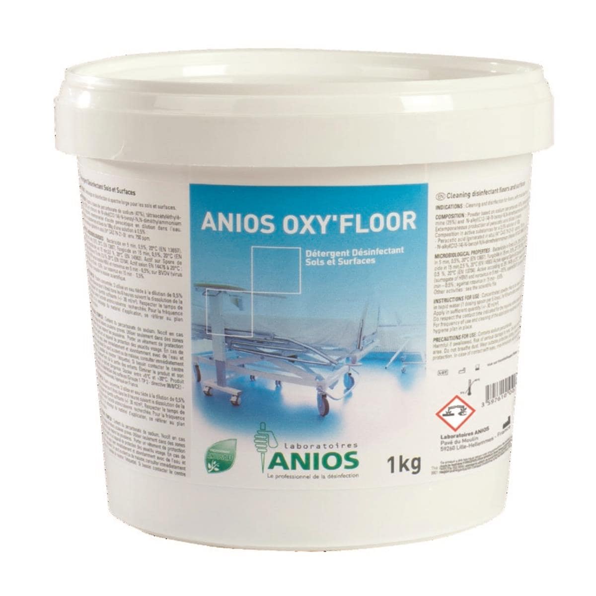 Detergent Oxy'floor - 4 Seaux x 1Kg - ANIOS