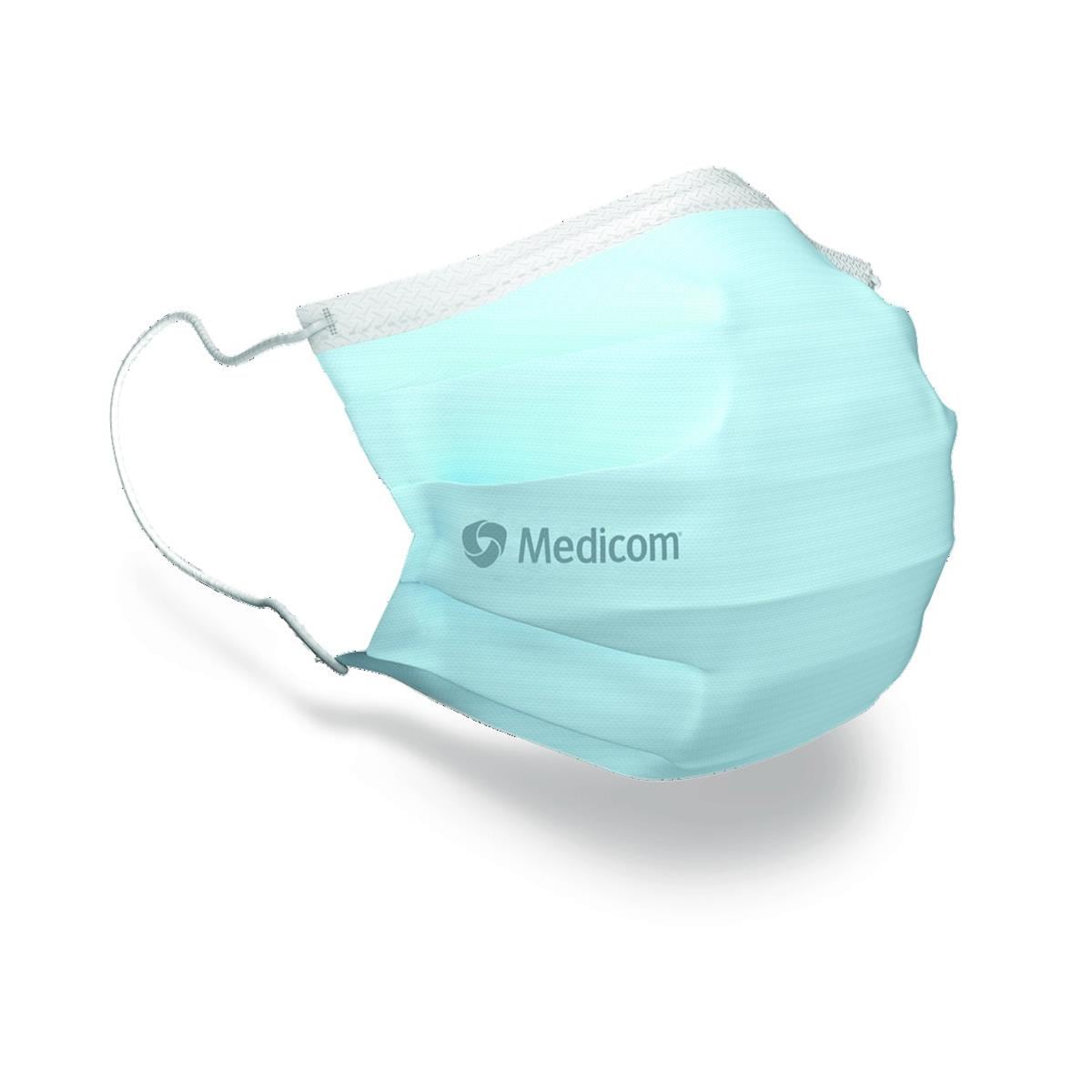 Masques  lastiques Safemask IIR - Bleu - Bote de 50 - MEDICOM