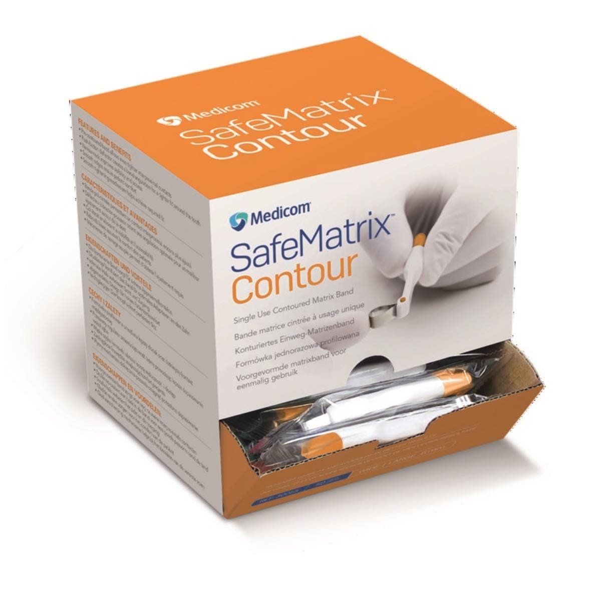 SafeMatrix contour wide orange - Boite de 50- Medicom
