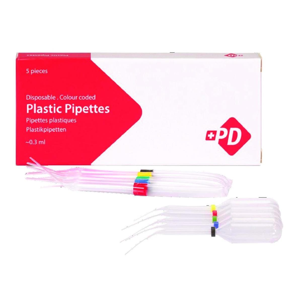 Pipettes plastiques PD - 0,3ml - Bote de 5