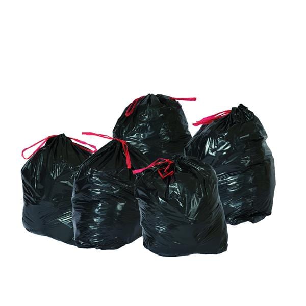 Sacs Poubelle Noir Lien coulissant 30L - Lot de 200