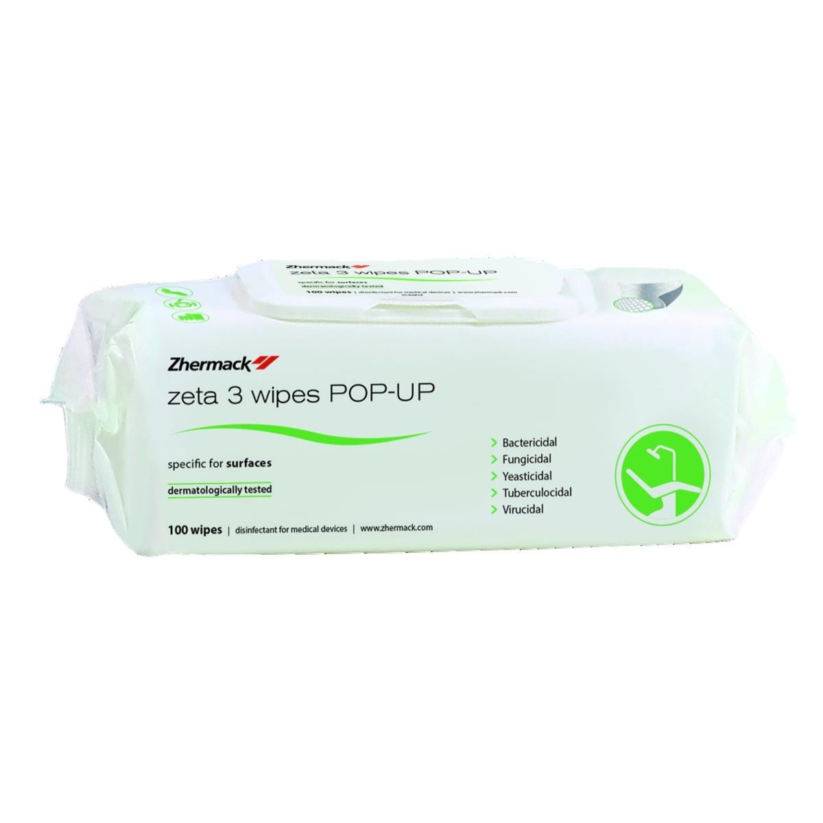 Lingettes Zeta 3 ZHERMACK - Sachet pop-up de 100 lingettes