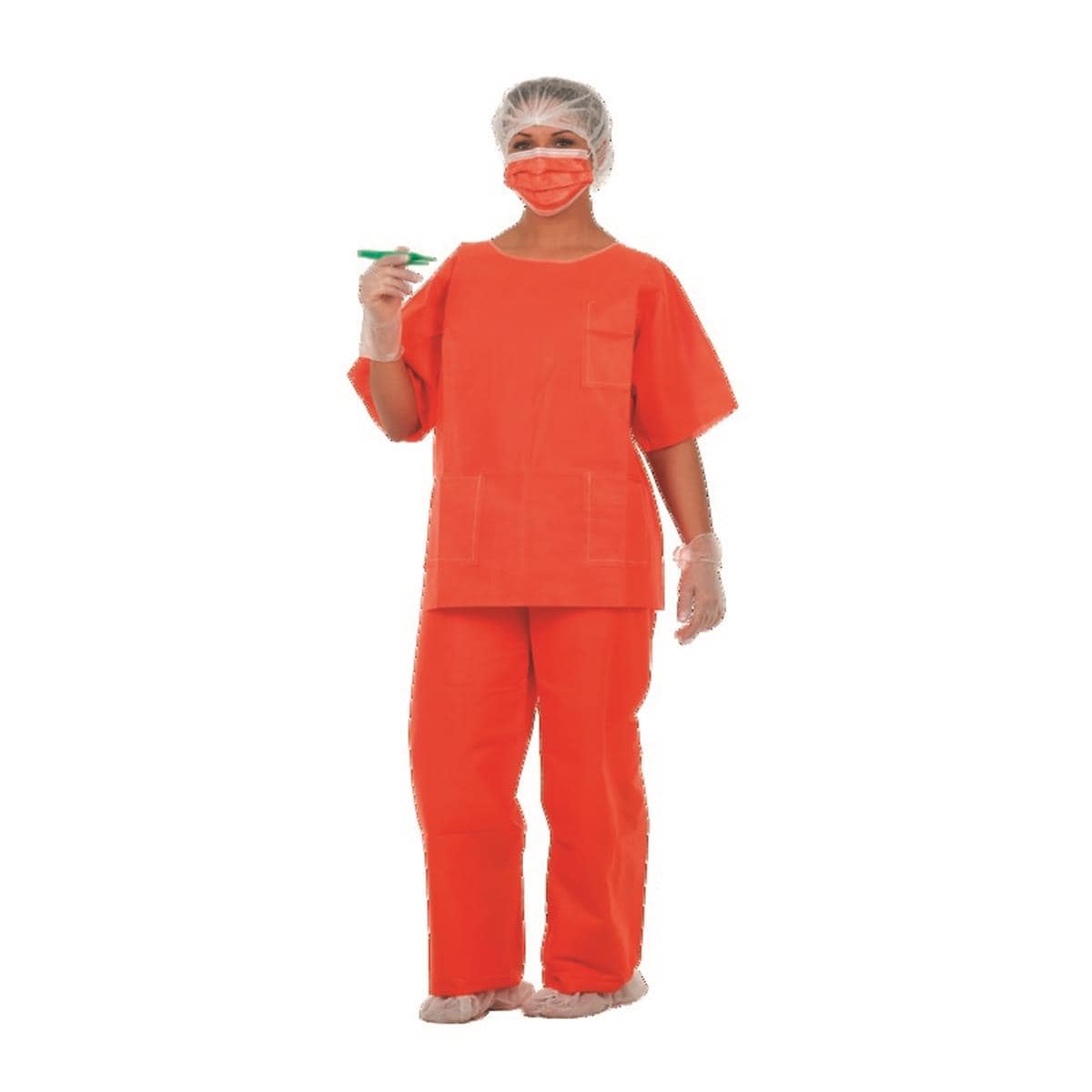Pyjama de bloc MEDISTOCK - Orange - Taille L - Lot de 50