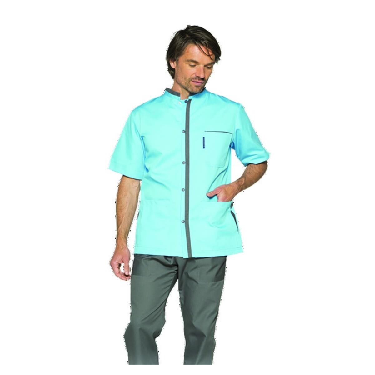 Blouse Mario SELEKTO - Turquoise/Anthracite - Taille L