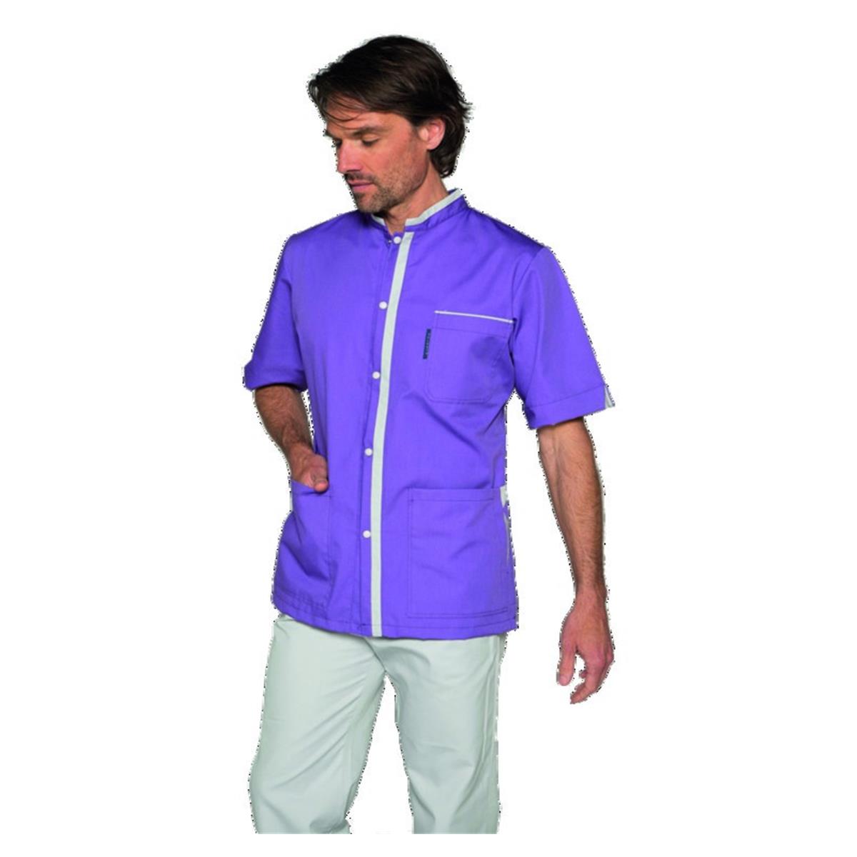 Blouse Mario SELEKTO - Violet/Blanc - Taille L